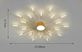 Plafoniera LED Moderna Camera e Soggiorno – Modello B, Oro, 18 luci