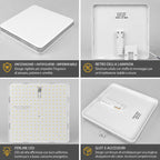 NOVOORA™ Plafoniera LED Quadrata 18W–48W