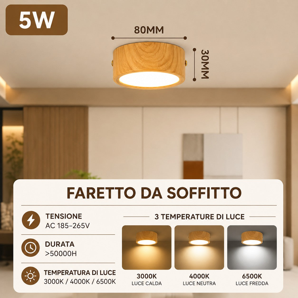 NOVOORA™ Plafoniera LED Moderna 3 Colori
