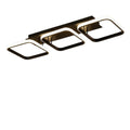 Novoora minimalist square LED ceiling light with three black frames and integrated lighting in a modern living room